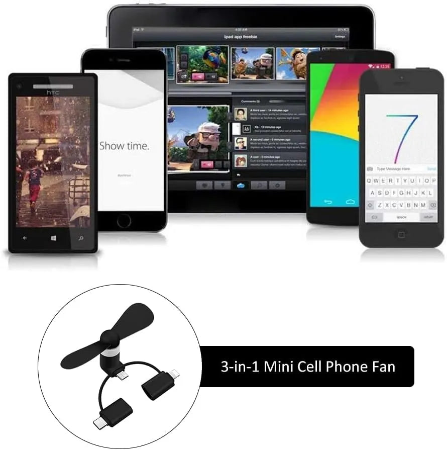 3-in-1 Mini Phone Fan ★★★★★
