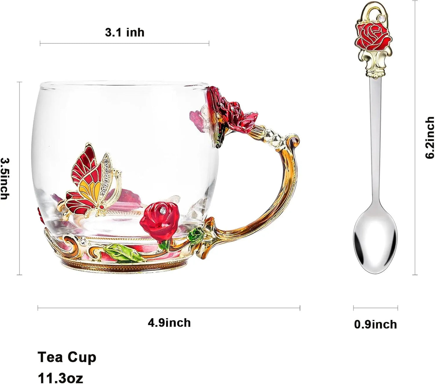 Crystal Rose Teacup ★★★★★