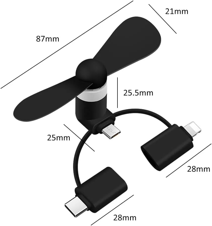 3-in-1 Mini Phone Fan ★★★★★