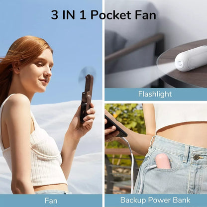 3-in-1 Handheld Pocket Fan ★★★★★
