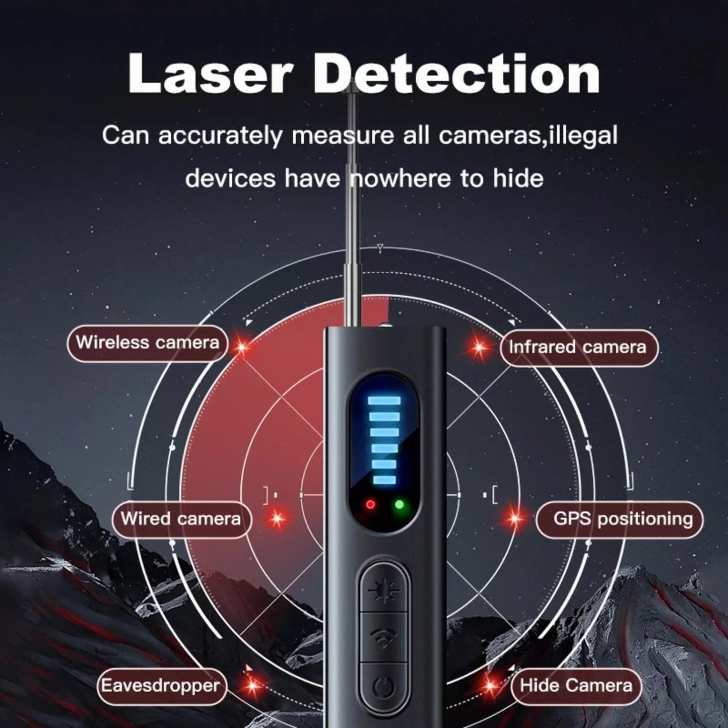 Anti-Spy Hidden Camera Detector/GPS Tracker Detector